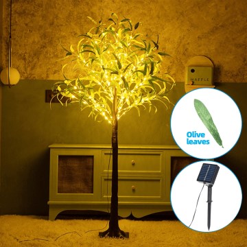Aigostar - LED Saulės dekoracija 30xLED/2,6m IP65 šilta balta alyvmedis