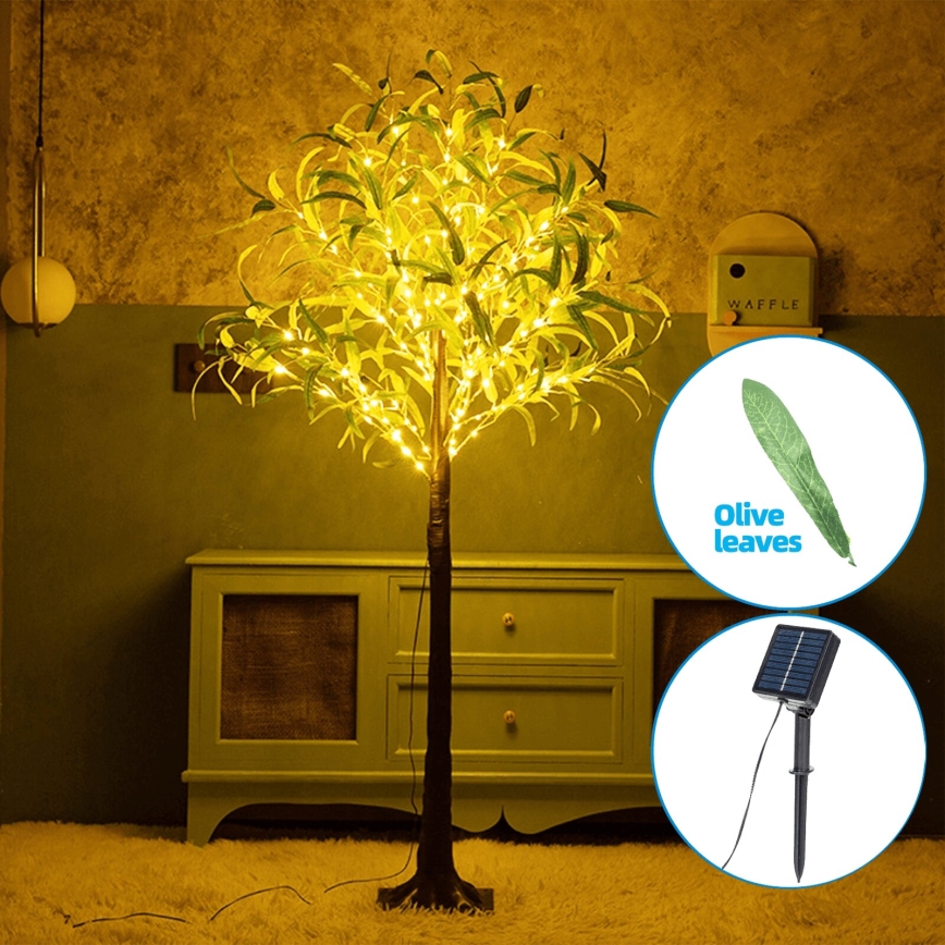 Aigostar - LED Saulės dekoracija 30xLED/2,6m IP65 šilta balta alyvmedis