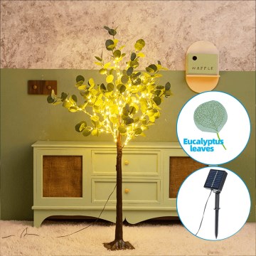 Aigostar - LED Saulės dekoracija 30xLED/2,6m IP65 šilta balta eukaliptas