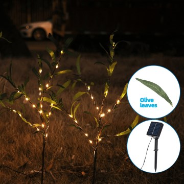 Aigostar - LED Saulės dekoracija 60xLED/3,5m IP65 šilta balta alyvmedis