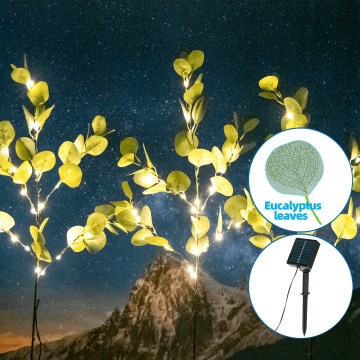 Aigostar - LED Saulės dekoracija 60xLED/3,5m IP65 šilta balta eukaliptas