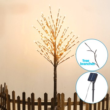 Aigostar - LED Saulės dekoracija 64xLED/3,2m IP65 šilta balta vynmedis