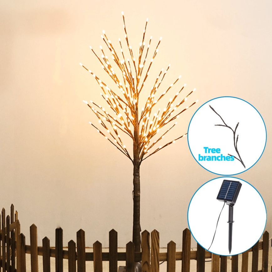 Aigostar - LED Saulės dekoracija 64xLED/3,2m IP65 šilta balta vynmedis