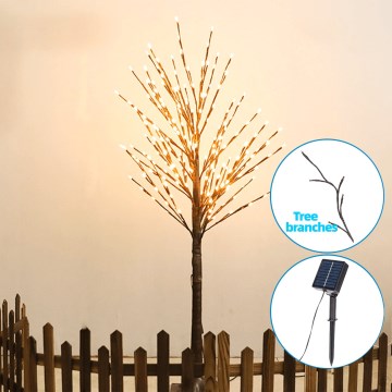 Aigostar - LED Saulės dekoracija 96xLED/3,5m IP65 šilta balta vynmedis