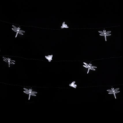 Aigostar - LED saulės dekoratyvinė girlianda 50xLED/8 funkcijų 10 m 800 mAh IP65 šaltai balta