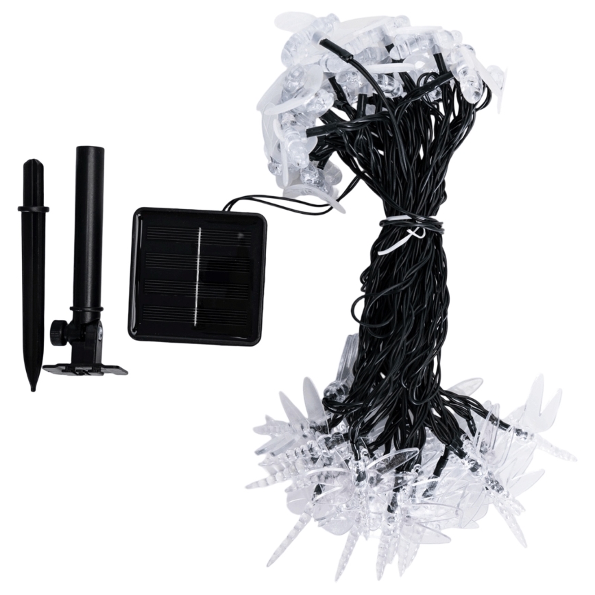 Aigostar - LED saulės dekoratyvinė girlianda 50xLED/8 funkcijų 10 m 800 mAh IP65 šaltai balta