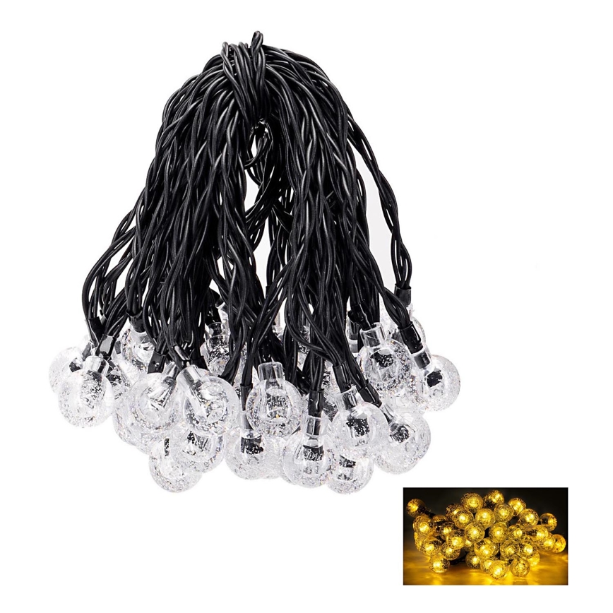 Aigostar - LED Saulės Dekoratyvinė girlianda 50xLED/8 funkcijos 12m IP65 800 mAh šilta balta