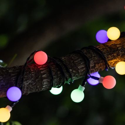 Aigostar - LED Saulės Dekoratyvinė girlianda 50xLED/8 funkcijos 12m IP65 800 mAh daugiaspalvis