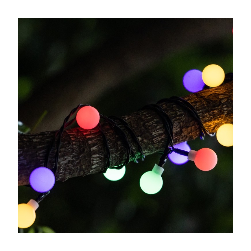 Aigostar - LED Saulės Dekoratyvinė girlianda 50xLED/8 funkcijos 12m IP65 800 mAh daugiaspalvis
