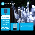 Aigostar - LED Saulės dekoratyvinė girlianda 50xLED/8 funkcijos 12m IP65 šalta balta