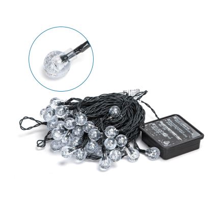 Aigostar - LED Saulės Dekoratyvinė girlianda 50xLED/8 funkcijos 12m 800 mAh IP65 šilta balta