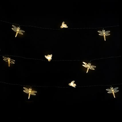 Aigostar - LED saulės dekoratyvinė girlianda 50 LED / 8 funkcijų, 10 m, 800 mAh, IP65, šiltai balta