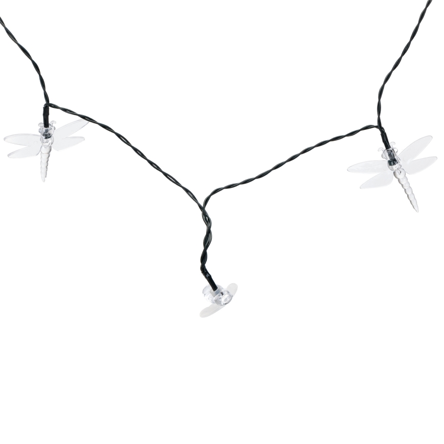 Aigostar - LED saulės dekoratyvinė girlianda 50 LED / 8 funkcijų, 10 m, 800 mAh, IP65, šiltai balta