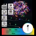 Aigostar - LED saulės energija maitinama kalėdinė girlianda 100 LED/8 režimai 12 m IP65 įvairiaspalvė 800 mAh
