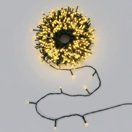 Aigostar - LED saulės energija varoma kalėdinė girlianda 200 LED/8 funkcijos 22m IP65 šiltai balta 800mAh