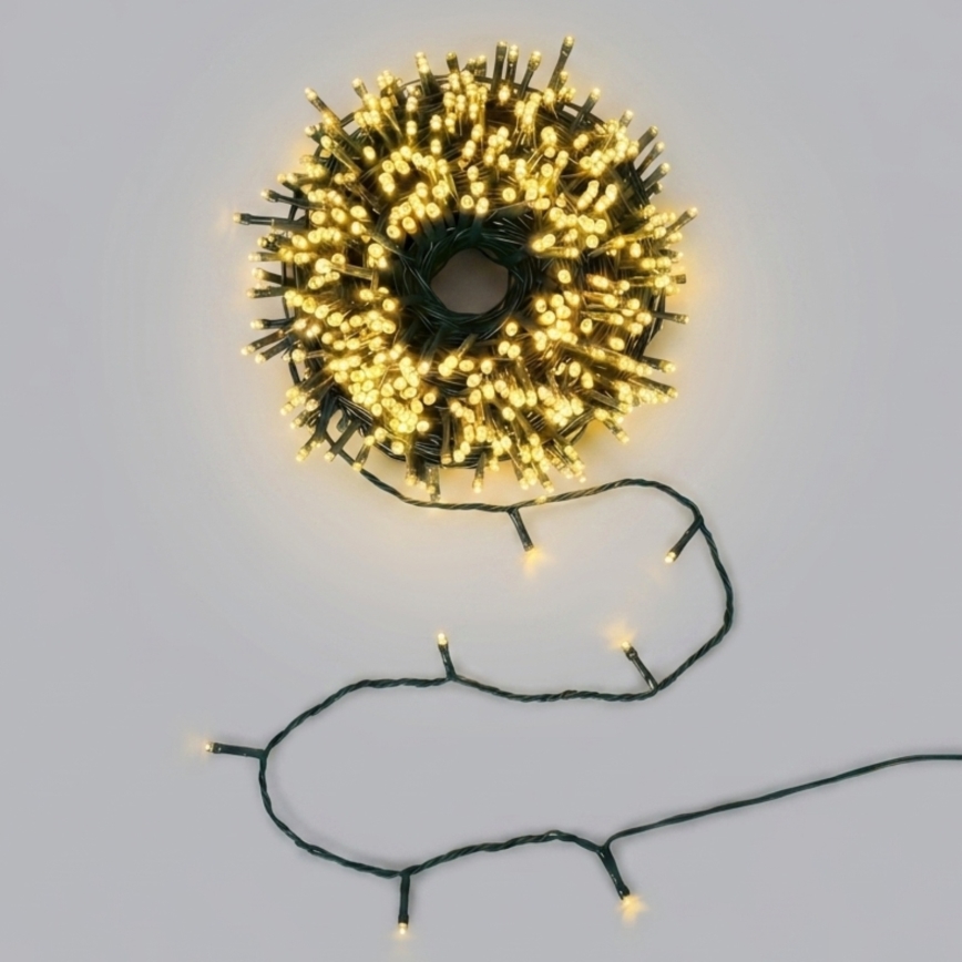 Aigostar - LED saulės energija varoma kalėdinė girlianda 200 LED/8 funkcijos 22m IP65 šiltai balta 800mAh