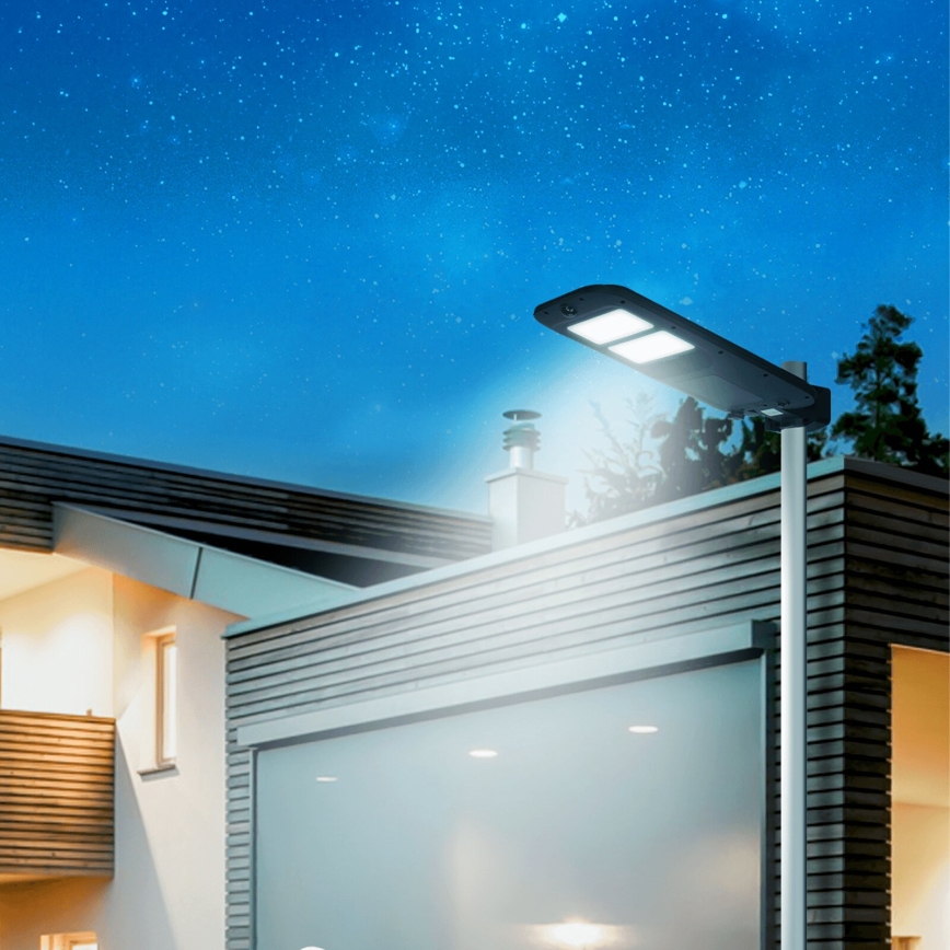 Aigostar - LED Saulės energijos gatvės lempa su jutikliu LED/180W/4V 7500mAh IP65 + nuotolinio valdymo pultas