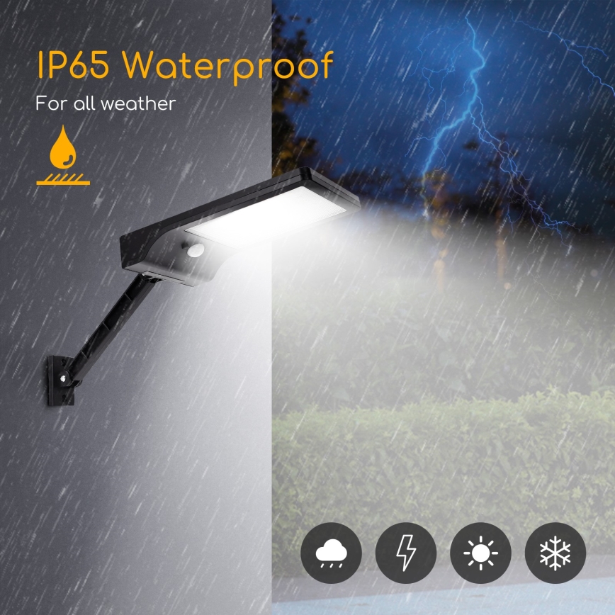 Aigostar - LED Saulės energijos gatvės lempa su jutikliu LED/2,3W/5,5V 1800 mAh IP65