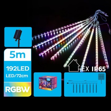 Aigostar - LED Saulės energijos Kalėdinė girlianda 192xLED/8m IP65 daugiaspalvis