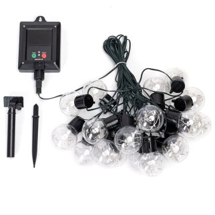 Aigostar - LED Saulės energijos kalėdinė grandinėlė 20xLED/8 funkcijos 11,5m IP65 1200 mAh šilta balta