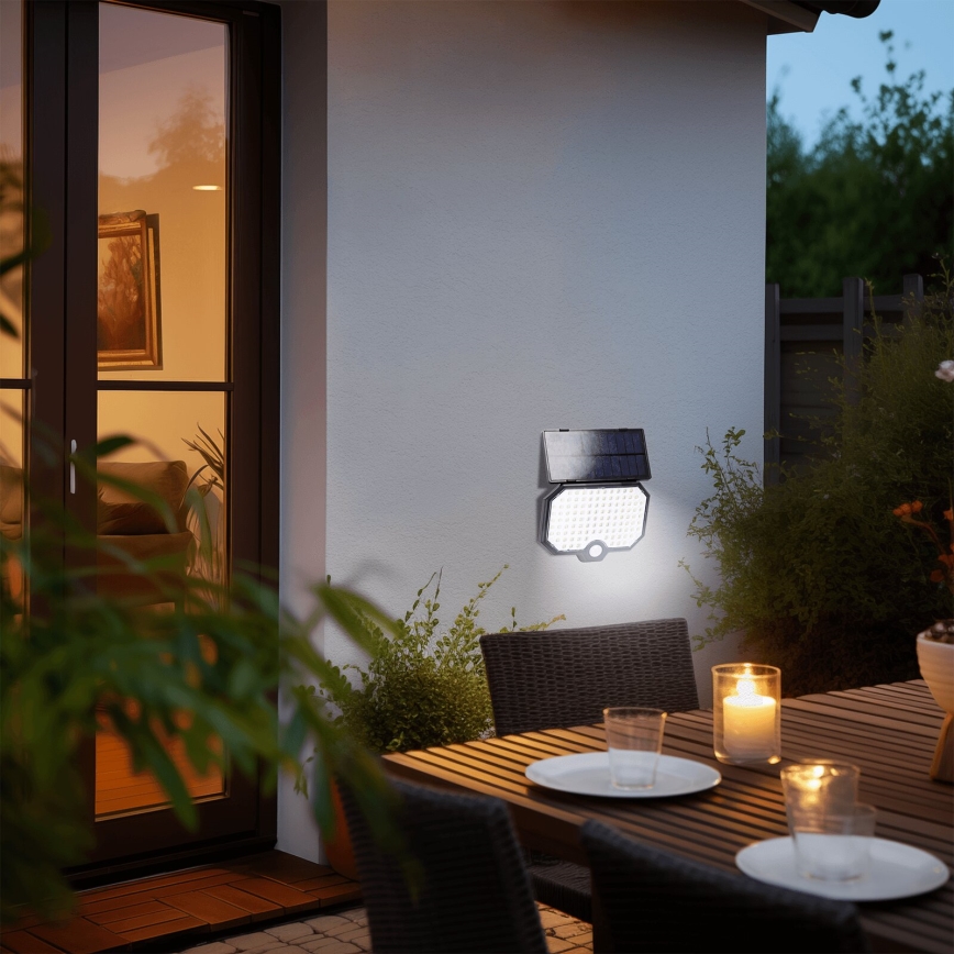 Aigostar - LED Saulės energijos šviestuvas su judesio jutikliu LED/2,4W/3,7V IP65