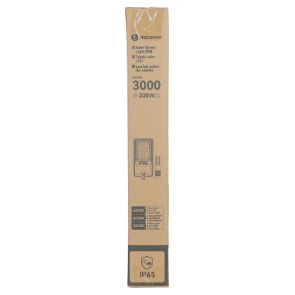 Aigostar - LED saulės gatvės šviestuvas su jutikliu LED/400W/3,2V 4800mAh + nuotolinis valdymas