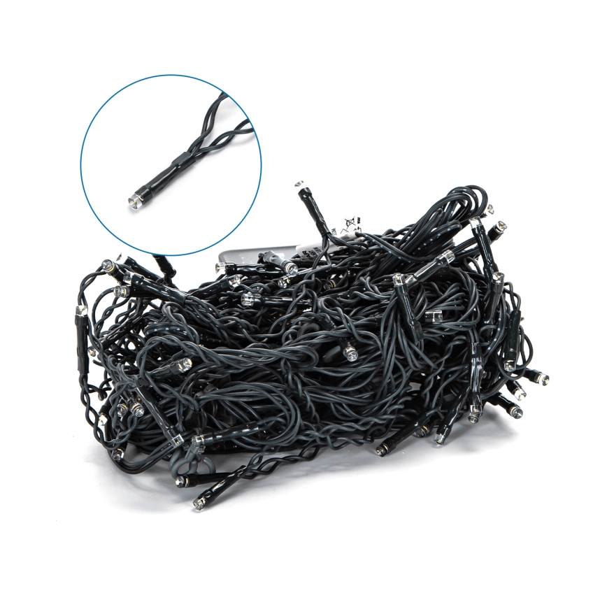 Aigostar - LED saulės girlianda 100 LED / 8 funkcijų, 8 x 0,6 m, 800 mAh, IP65, šiltai balta