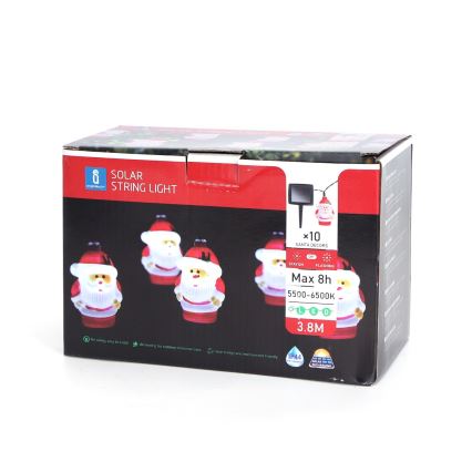 Aigostar - LED  saulės girlianda 10xLED/3,8 m IP44 šaltai balta 400 mAh