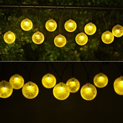Aigostar - LED saulės girlianda 10xLED/3,8m IP44 600 mAh šiltai balta