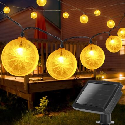 Aigostar - LED saulės girlianda 10xLED/3,8m IP44 600 mAh šiltai balta