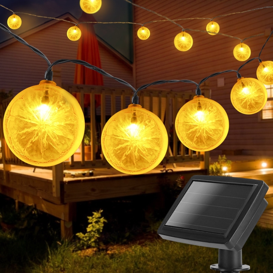 Aigostar - LED saulės girlianda 10xLED/3,8m IP44 600 mAh šiltai balta