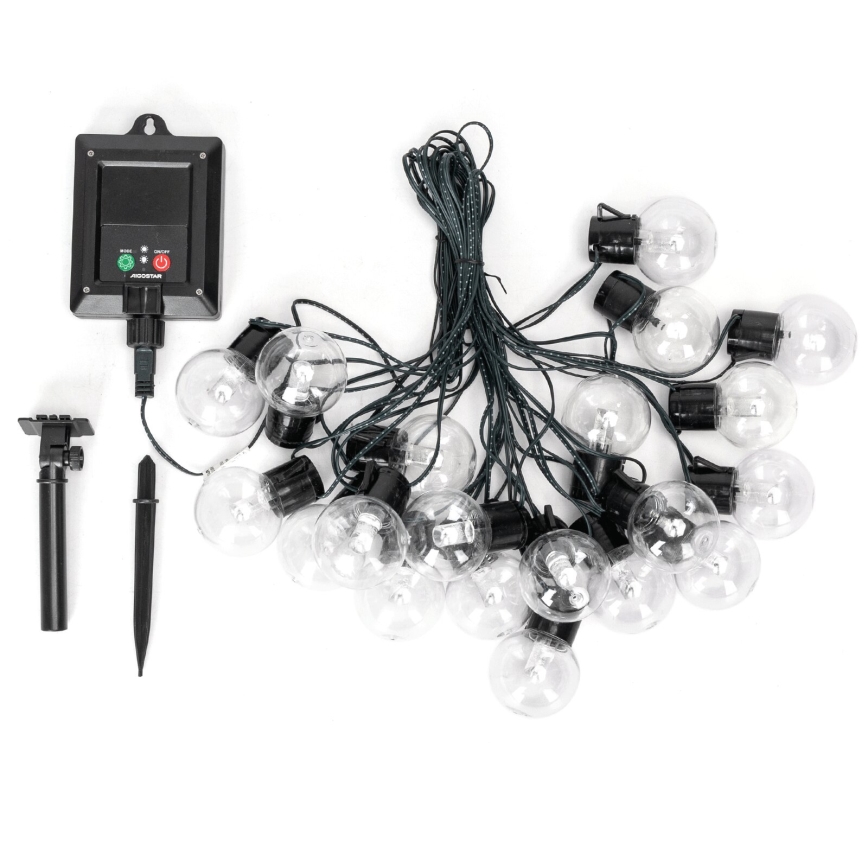 Aigostar - LED saulės girlianda 20xLED/8 funkcijų 11,5m IP65 daugiaspalvė