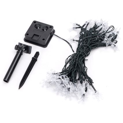 Aigostar - LED saulės girlianda 50xLED/8 funkcijų 12m 800mAh IP65 šiltai balta