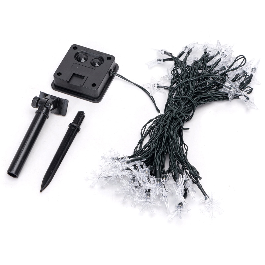 Aigostar - LED saulės girlianda 50xLED/8 funkcijų 12m 800mAh IP65 šiltai balta