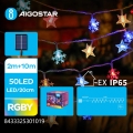 Aigostar - LED saulės girlianda 50xLED/8 funkcijų 800 mAh 12m IP65 daugiaspalvė