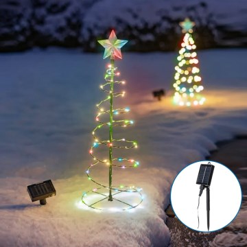 Aigostar - LED Saulės kalėdinė dekoracija LED/0,26W/3,7V 75cm IP65 daugių spalvų