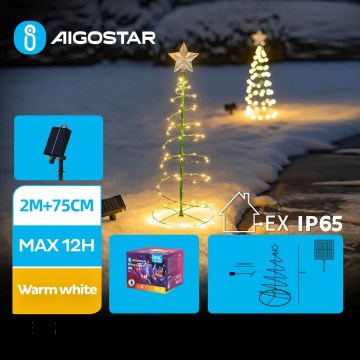 Aigostar - LED Saulės kalėdinė dekoracija LED/0,26W/3,7V 75cm IP65 šiltai balta