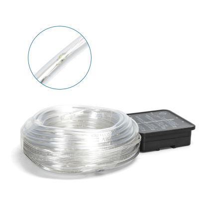 Aigostar - LED saulės kalėdinė girlianda 100xLED/8 funkcijų 12m IP65 šaltai balta 800 mAh
