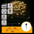 Aigostar - LED saulės kalėdinė girlianda 100xLED/8 funkcijų 12m IP65 šiltai balta 800 mAh