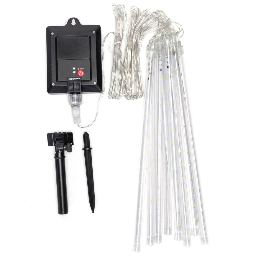 Aigostar - LED saulės kalėdinė girlianda 192xLED/8m IP65 1200 mAh šaltai balta