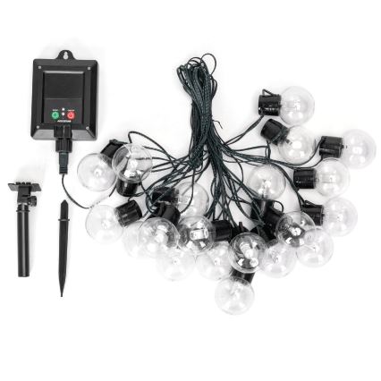 Aigostar - LED Saulės kalėdinė girlianda 20xLED/8 funkcijos 11,5 m IP65 daugių spalvų
