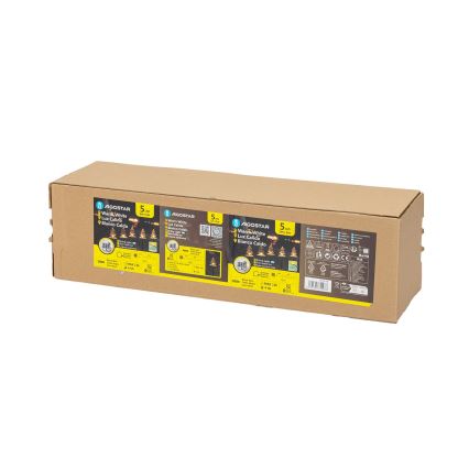 Aigostar - LED Saulės kalėdinė lemputė LED/0,054W/1,2V 1m IP65 šiltai balta