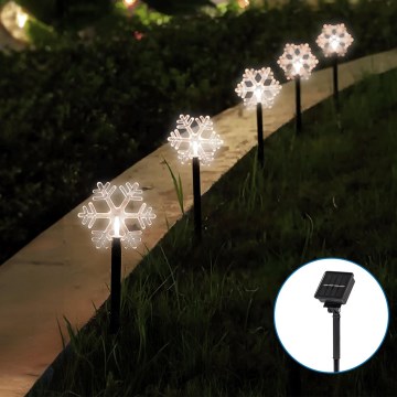Aigostar - LED Saulės Kalėdos šviestuvas LED/0,054W/1,2V 1m 800 mAh IP65 šalta balta