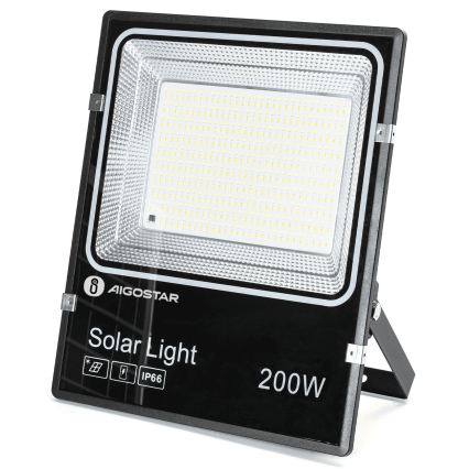 Aigostar - LED saulės prožektorius LED/200W/3,2V 3600mAh 3000K/4000K/6500K IP66 + su nuotoliniu pultu
