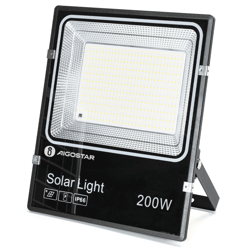Aigostar - LED saulės prožektorius LED/200W/3,2V 3600mAh 3000K/4000K/6500K IP66 + su nuotoliniu pultu