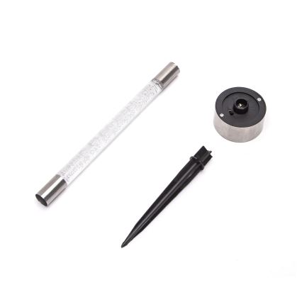 Aigostar - LED Saulės lempa LED/0,006W/1,2V 36,7 cm matinio chromo 2700K 40 mAh IP44