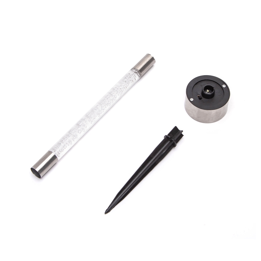 Aigostar - LED Saulės lempa LED/0,006W/1,2V 36,7 cm matinio chromo 2700K 40 mAh IP44