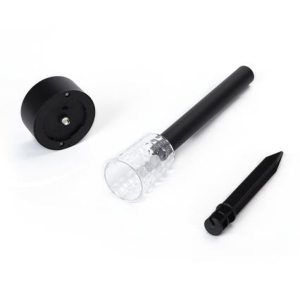 Aigostar - LED Saulės lempa LED/0,06W/2V 32,7 cm 6500K IP44 600 mAh juoda