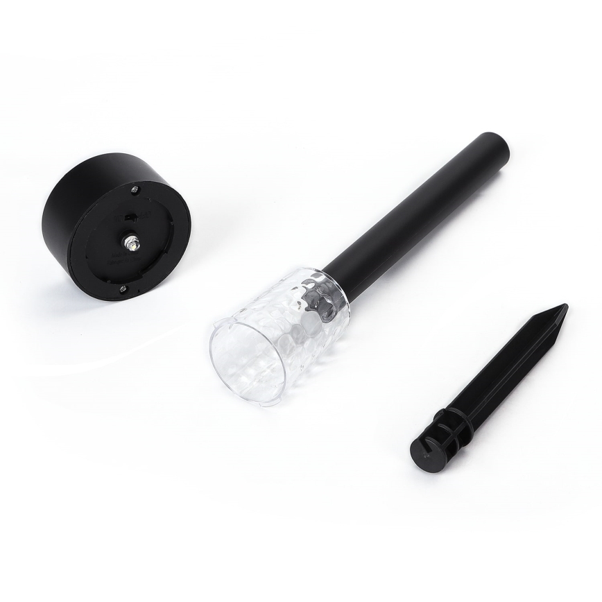 Aigostar - LED Saulės lempa LED/0,06W/2V 32,7 cm 6500K IP44 600 mAh juoda
