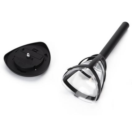 Aigostar - LED Saulės lempa LED/0,06W/2V 100 mAh 33,8 cm 6500K IP44 juoda